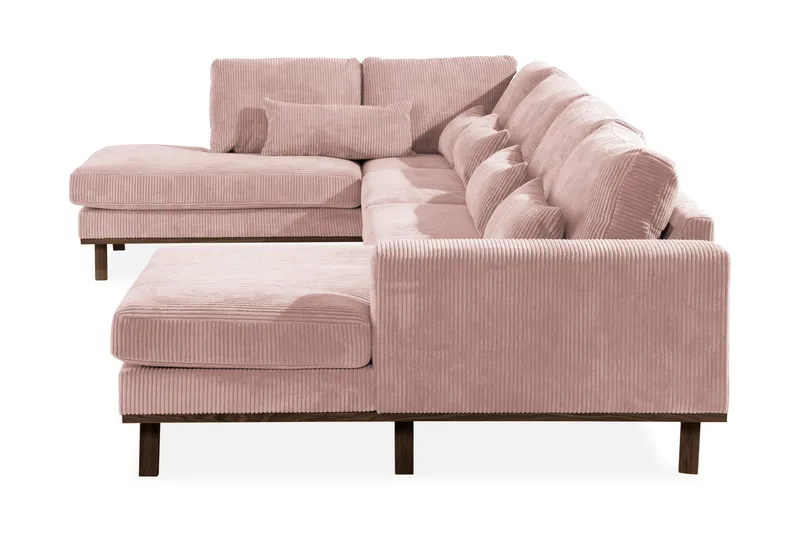 Copenhagen 5-sits Vänstervänd U-formad Soffa med Divan och Schäslong i Manchester - Rosa - Möbler - Vardagsrum - Soffor - U-soffor