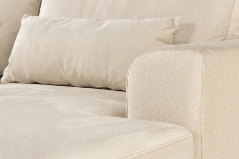 Copenhagen 5-sits Vänstervänd U-formad Soffa med Divan och Schäslong i Sammet - Beige - Möbler - Vardagsrum - Soffor - U-soffor