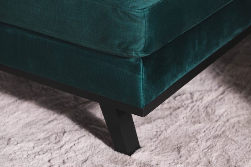 Copenhagen 5-sits Vänstervänd U-formad Soffa med Divan och Schäslong i Sammet - Grön - Möbler - Vardagsrum - Soffor - U-soffor