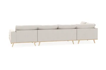 Copenhagen 5-sits Vänstervänd U-formad Soffa med Divan och Schäslong i Sammet - Krämvit - Möbler - Vardagsrum - Soffor - Sammetssoffor