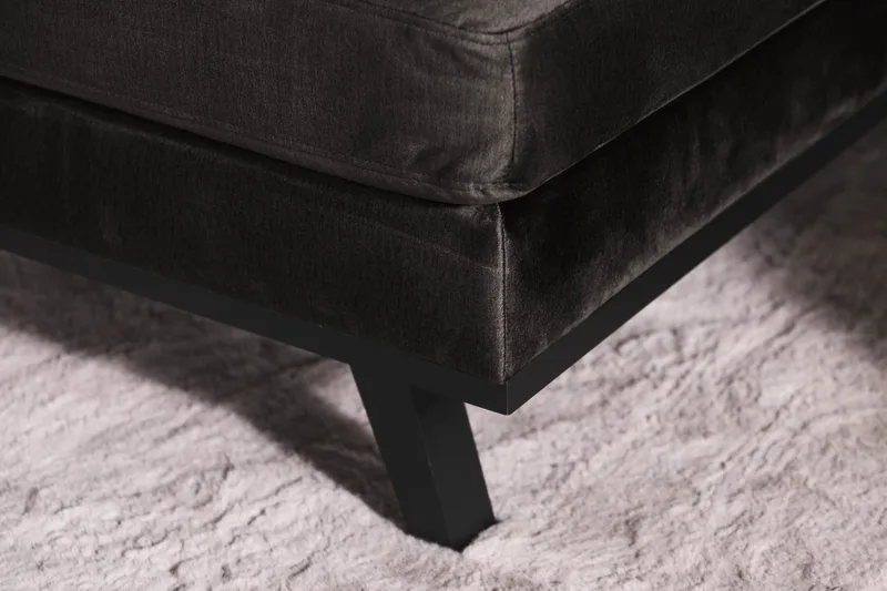 Copenhagen 5-sits Vänstervänd U-formad Soffa med Divan och Schäslong i Sammet - Mörkgrå - Möbler - Vardagsrum - Soffor - U-soffor