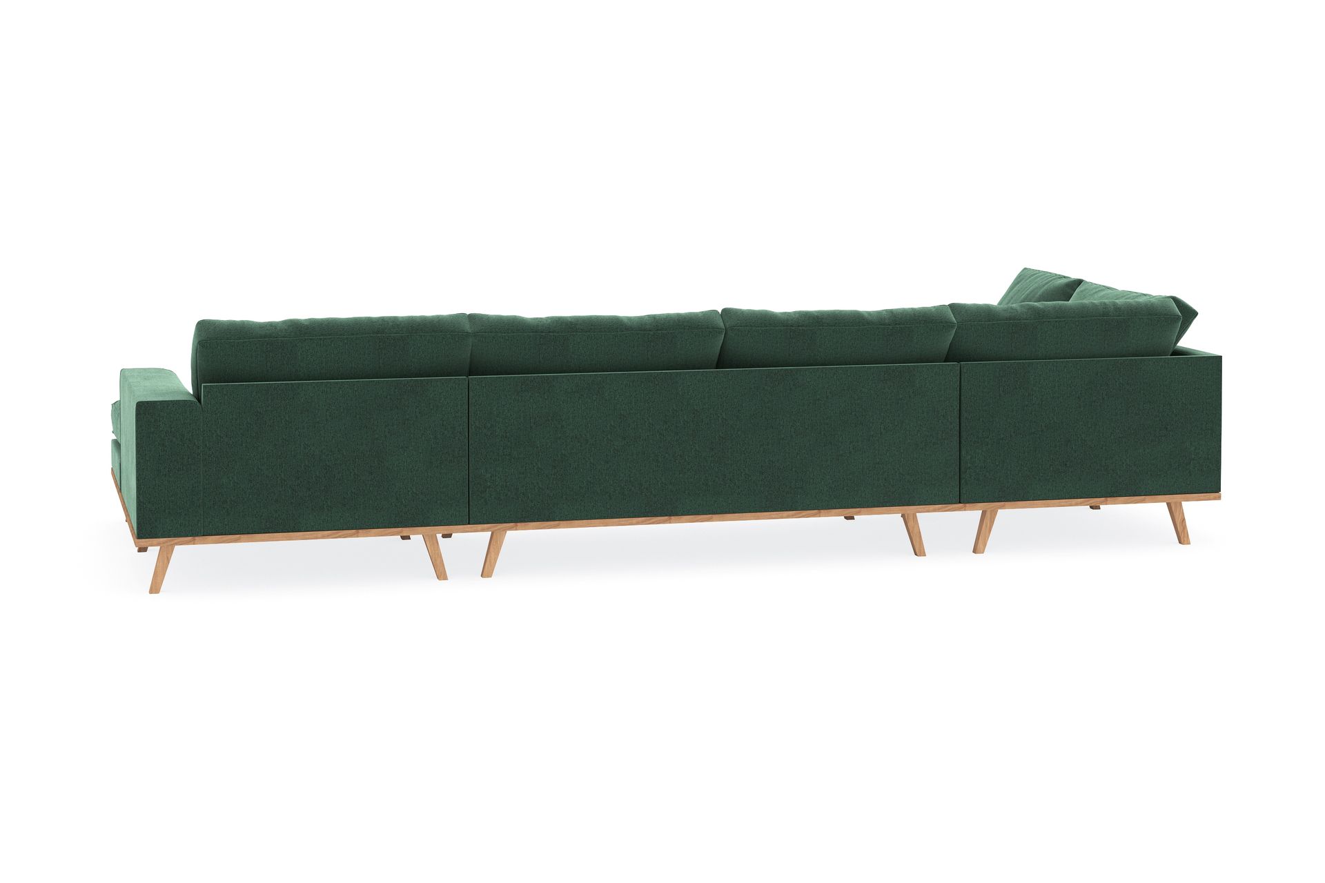 Copenhagen 5-sits Vänstervänd U-formad Soffa med Divan och Schäslong i Sammet - Mörkgrön - Möbler - Vardagsrum - Soffor - U-soffor