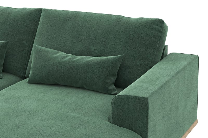 Copenhagen 5-sits Vänstervänd U-formad Soffa med Divan och Schäslong i Sammet - Mörkgrön - Möbler - Vardagsrum - Soffor - U-soffor