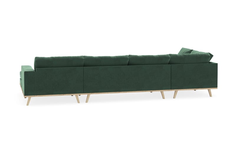 Copenhagen 5-sits Vänstervänd U-formad Soffa med Divan och Schäslong i Sammet - Mörkgrön - Möbler - Vardagsrum - Soffor - U-soffor