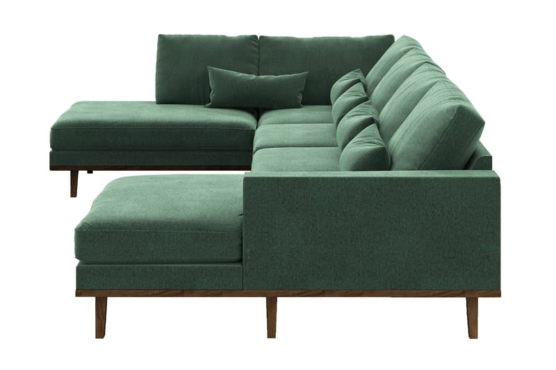 Copenhagen 5-sits Vänstervänd U-formad Soffa med Divan och Schäslong i Sammet - Mörkgrön - Möbler - Vardagsrum - Soffor - U-soffor