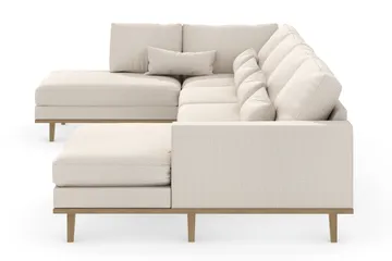 Copenhagen 5-sits Vänstervänd U-formad Soffa med Divan och Schäslong i Tyg - Beige - Möbler - Vardagsrum - Soffor - U-soffor