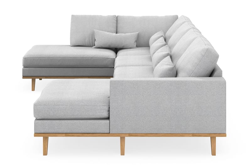 Copenhagen 5-sits Vänstervänd U-formad Soffa med Divan och Schäslong i Tyg - Ljusgrå - Möbler - Vardagsrum - Soffor - U-soffor