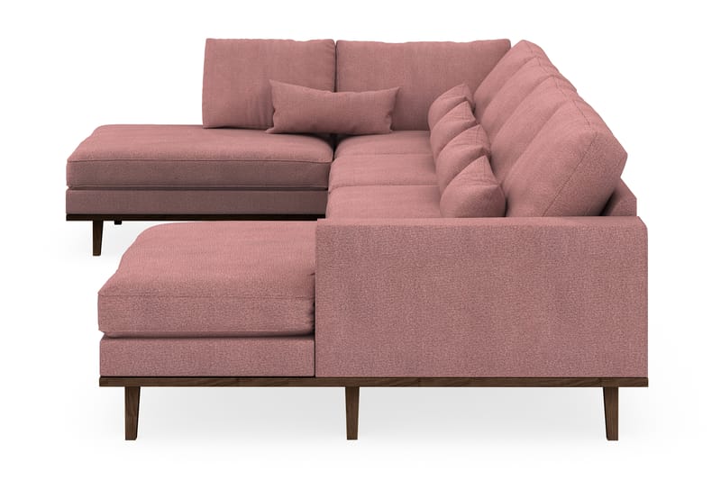 Copenhagen 5-sits Vänstervänd U-formad Soffa med Divan och Schäslong i Tyg - Rosa - Möbler - Vardagsrum - Soffor - U-soffor