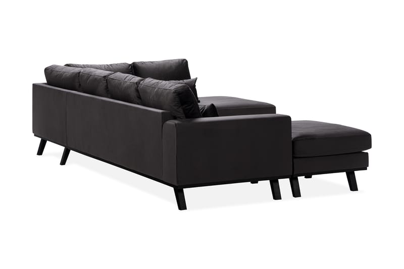 Copenhagen Compact 4-sits Högervänd U-formad Large Soffa med Divan och Schäslong i Sammet - Mörkgrå - Möbler - Vardagsrum - Soffor - U-soffor