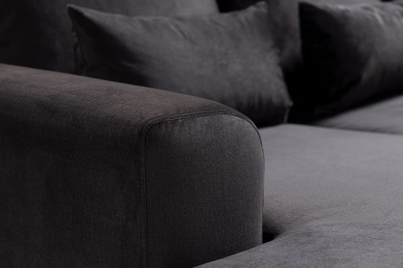 Copenhagen Compact 4-sits Högervänd U-formad Large Soffa med Divan och Schäslong i Sammet - Mörkgrå - Möbler - Vardagsrum - Soffor - U-soffor
