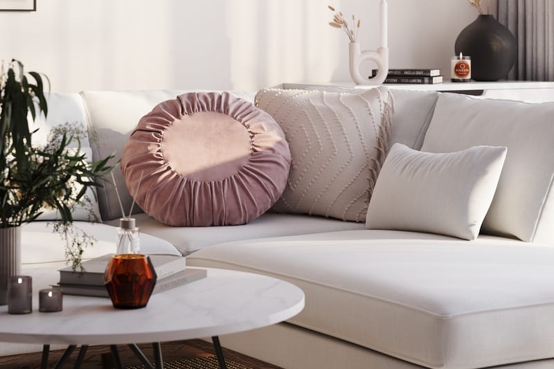 Copenhagen Compact 4-sits Högervänd U-formad Large Soffa med Divan och Schäslong i Tyg - Ljusgrå - Möbler - Vardagsrum - Soffor - U-soffor