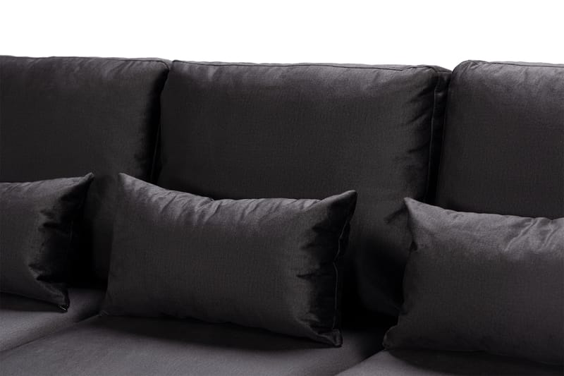 Copenhagen Compact 4-sits Vänstervänd U-formad Large Soffa med Divan och Schäslong i Sammet - Mörkgrå - Möbler - Vardagsrum - Soffor - U-soffor