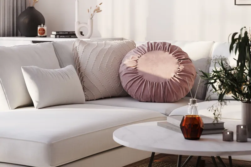 Copenhagen Compact 4-sits Vänstervänd U-formad Soffa med Divan och Schäslong i Tyg - Ljusgrå - Möbler - Vardagsrum - Soffor - U-soffor