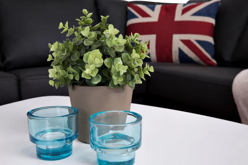 Crazy 4-sits Högervänd U-formad Large Soffa med Divan och Schäslong i Konstläder - Svart - Möbler - Vardagsrum - Soffor - Skinnsoffor