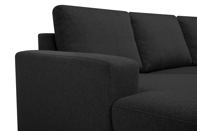 Crazy 4-sits Högervänd U-formad Large Soffa med Divan och Schäslong i Tyg - Antracit - Möbler - Vardagsrum - Soffor - U-soffor