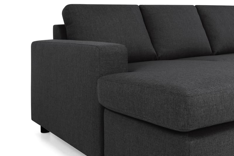 Crazy 4-sits Högervänd U-formad Large Soffa med Divan och Schäslong i Tyg - Antracit - Möbler - Vardagsrum - Soffor - U-soffor