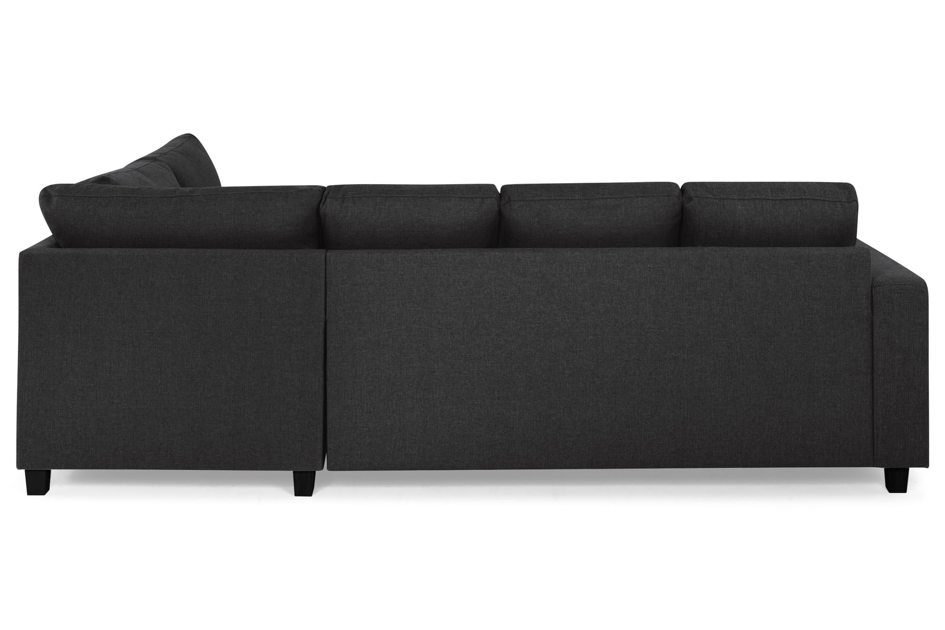 Crazy 4-sits Högervänd U-formad Large Soffa med Divan och Schäslong i Tyg - Antracit - Möbler - Vardagsrum - Soffor - U-soffor