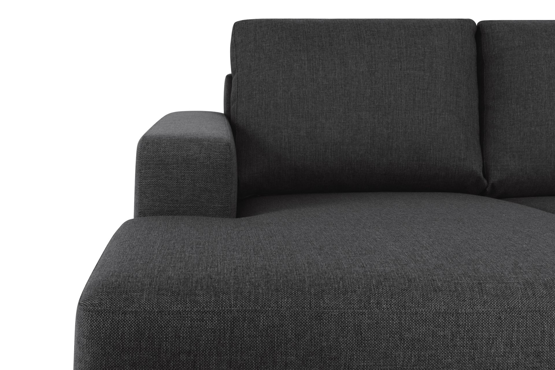 Crazy 4-sits Högervänd U-formad Large Soffa med Divan och Schäslong i Tyg - Antracit - Möbler - Vardagsrum - Soffor - U-soffor