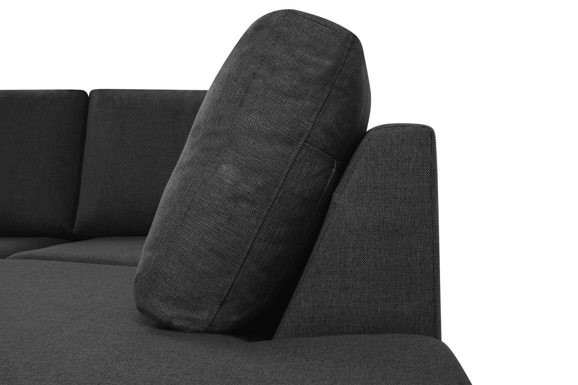 Crazy 4-sits Högervänd U-formad Large Soffa med Divan och Schäslong i Tyg - Antracit - Möbler - Vardagsrum - Soffor - U-soffor