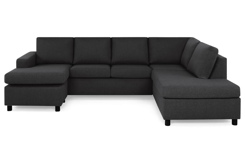 Crazy 4-sits Högervänd U-formad Large Soffa med Divan och Schäslong i Tyg - Antracit - Möbler - Vardagsrum - Soffor - U-soffor