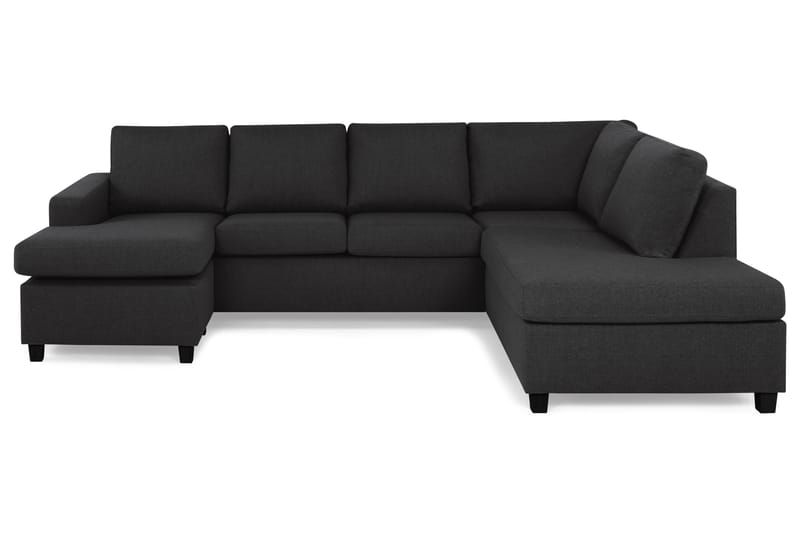 Crazy 4-sits Högervänd U-formad Large Soffa med Divan och Schäslong i Tyg, Antracit