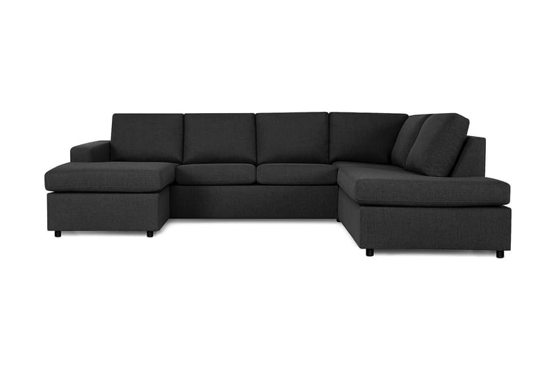Crazy 4-sits Högervänd U-formad Large Soffa med Divan och Schäslong i Tyg - Antracit - Möbler - Vardagsrum - Soffor - U-soffor