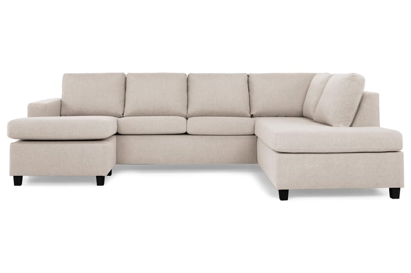 Crazy 4-sits Högervänd U-formad Large Soffa med Divan och Schäslong i Tyg - Beige - Möbler - Vardagsrum - Soffor - U-soffor
