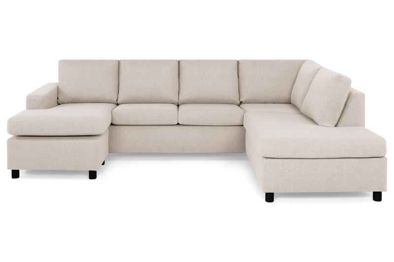 Crazy 4-sits Högervänd U-formad Large Soffa med Divan och Schäslong i Tyg - Beige - Möbler - Vardagsrum - Soffor - U-soffor