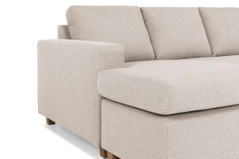 Crazy 4-sits Högervänd U-formad Large Soffa med Divan och Schäslong i Tyg - Beige - Möbler - Vardagsrum - Soffor - U-soffor