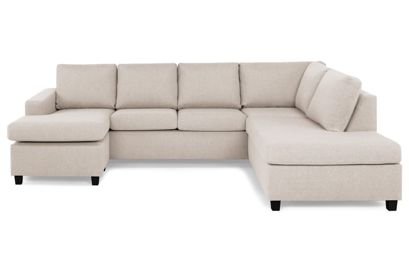 Crazy 4-sits Högervänd U-formad Large Soffa med Divan och Schäslong i Tyg - Beige - Möbler - Vardagsrum - Soffor - U-soffor
