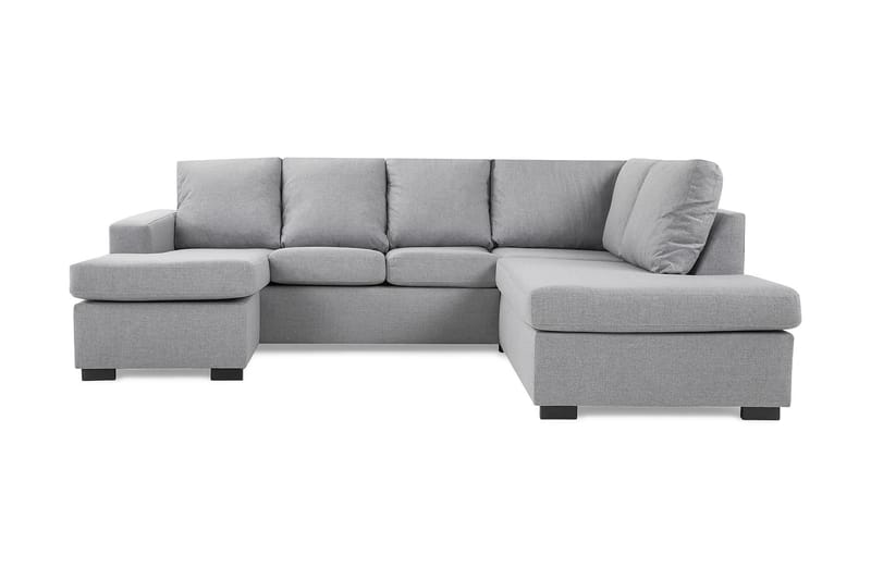 Crazy 4-sits Högervänd U-formad Large Soffa med Divan och Schäslong i Tyg - Grå - Möbler - Vardagsrum - Soffor - U-soffor