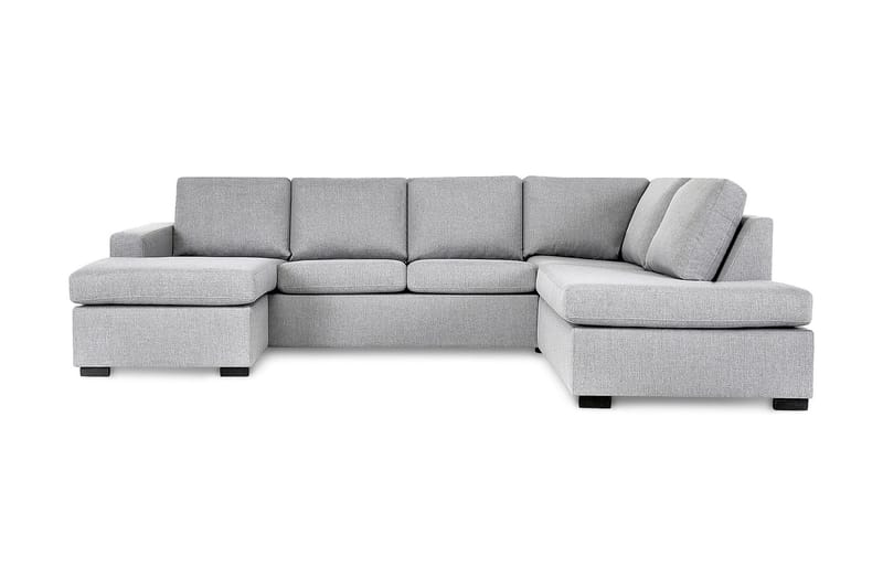 Crazy 4-sits Högervänd U-formad Large Soffa med Divan och Schäslong i Tyg - Grå - Möbler - Vardagsrum - Soffor - U-soffor