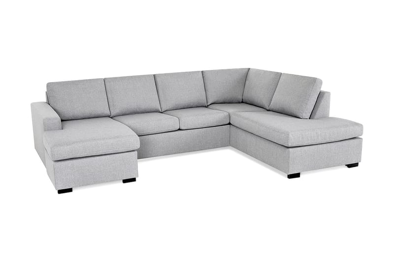 Crazy 4-sits Högervänd U-formad Large Soffa med Divan och Schäslong i Tyg - Grå - Möbler - Vardagsrum - Soffor - U-soffor
