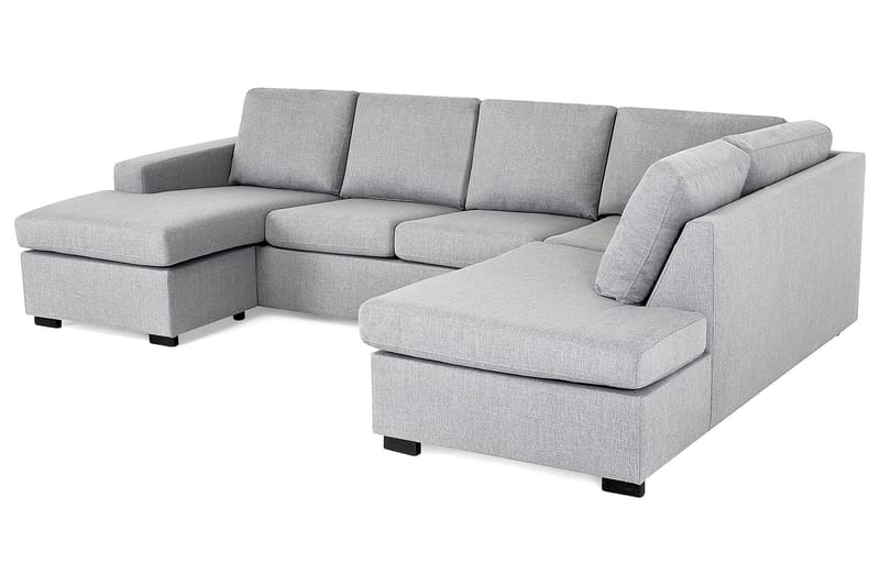 Crazy 4-sits Högervänd U-formad Large Soffa med Divan och Schäslong i Tyg - Grå - Möbler - Vardagsrum - Soffor - U-soffor