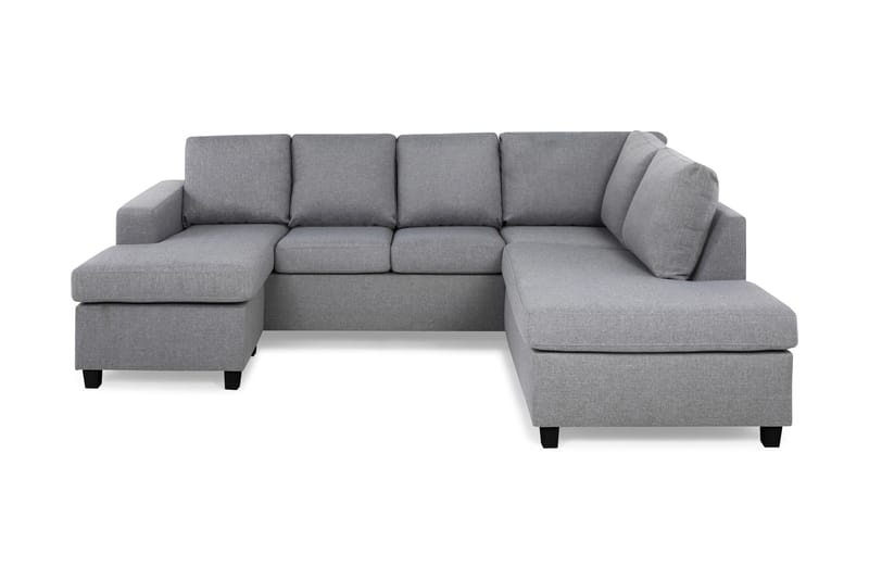Crazy 4-sits Högervänd U-formad Large Soffa med Divan och Schäslong i Tyg - Grå - Möbler - Vardagsrum - Soffor - U-soffor