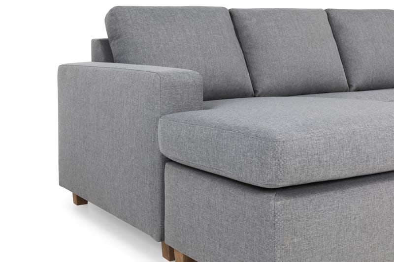 Crazy 4-sits Högervänd U-formad Large Soffa med Divan och Schäslong i Tyg - Grå - Möbler - Vardagsrum - Soffor - U-soffor