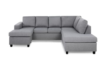Crazy 4-sits Högervänd U-formad Large Soffa med Divan och Schäslong i Tyg