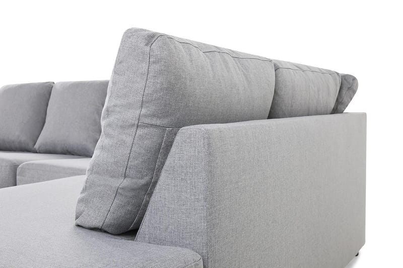 Crazy 4-sits Högervänd U-formad Large Soffa med Divan och Schäslong i Tyg - Grå - Möbler - Vardagsrum - Soffor - U-soffor