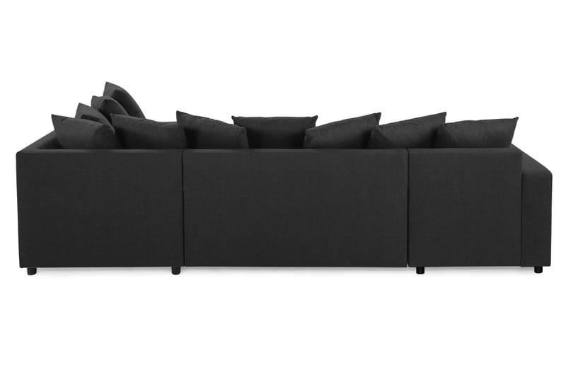 Crazy 4-sits Högervänd U-formad Large Soffa med Divan och Schäslong i Tyg inkl Kuvertkuddar - Antracit - Möbler - Vardagsrum - Soffor - U-soffor
