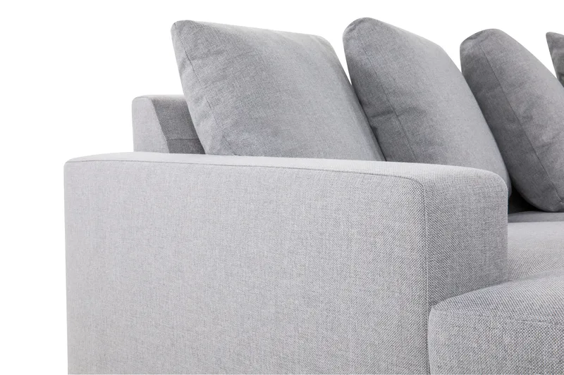 Crazy 4-sits Högervänd U-formad Large Soffa med Divan och Schäslong i Tyg inkl Kuvertkuddar - Grå - Möbler - Vardagsrum - Soffor - U-soffor