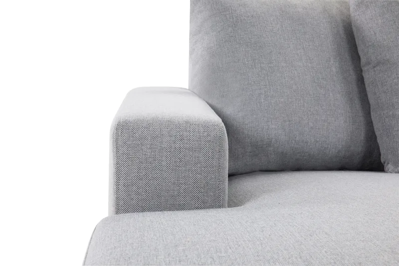 Crazy 4-sits Högervänd U-formad Large Soffa med Divan och Schäslong i Tyg inkl Kuvertkuddar - Grå - Möbler - Vardagsrum - Soffor - U-soffor