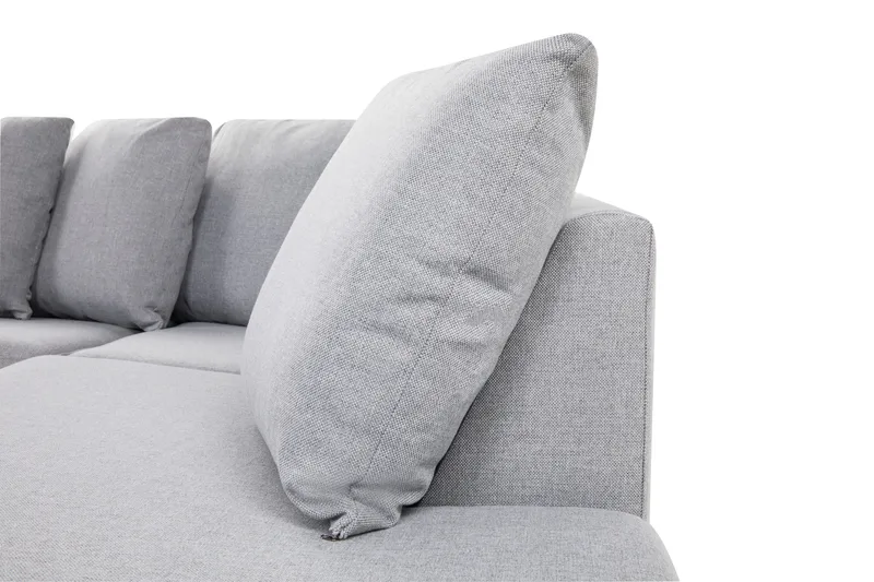 Crazy 4-sits Högervänd U-formad Large Soffa med Divan och Schäslong i Tyg inkl Kuvertkuddar - Grå - Möbler - Vardagsrum - Soffor - U-soffor