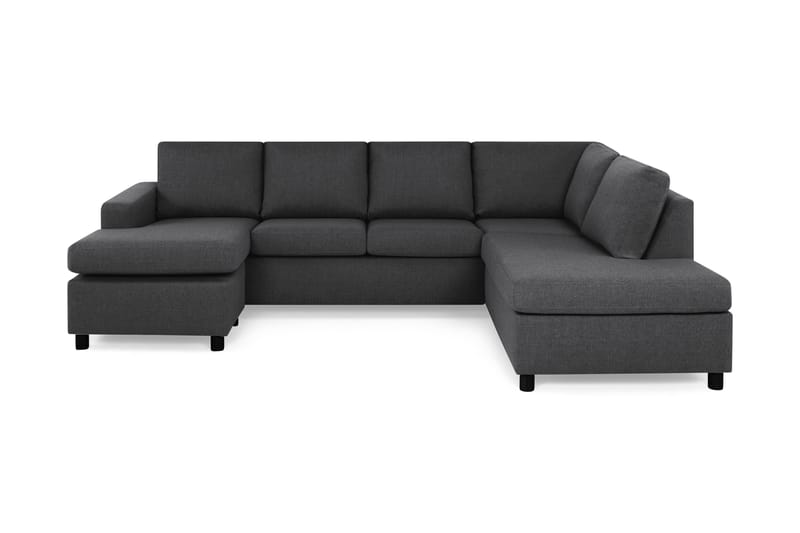 Crazy 4-sits Högervänd U-formad Large Soffa med Divan och Schäslong i Tyg - Mörkgrå - Möbler - Vardagsrum - Soffor - U-soffor