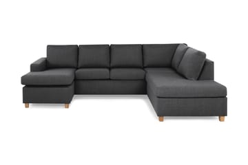 Crazy 4-sits Högervänd U-formad Large Soffa med Divan och Schäslong i Tyg