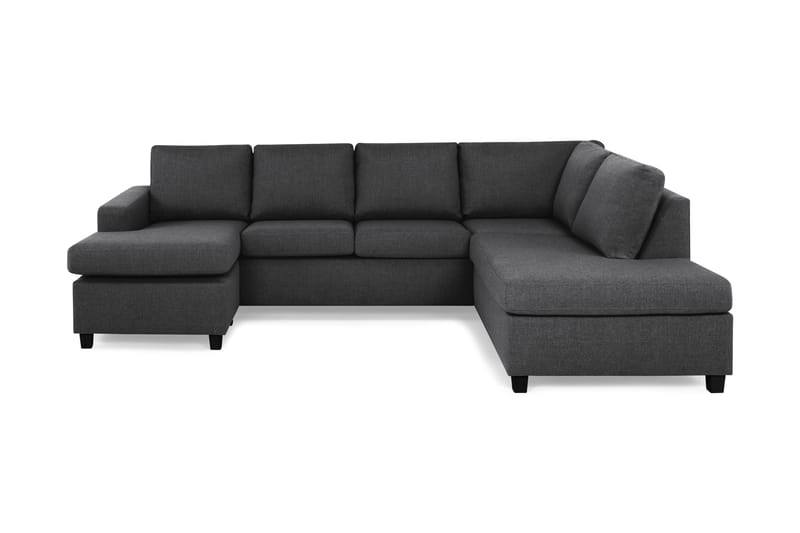 Crazy 4-sits Högervänd U-formad Large Soffa med Divan och Schäslong i Tyg - Mörkgrå - Möbler - Vardagsrum - Soffor - U-soffor