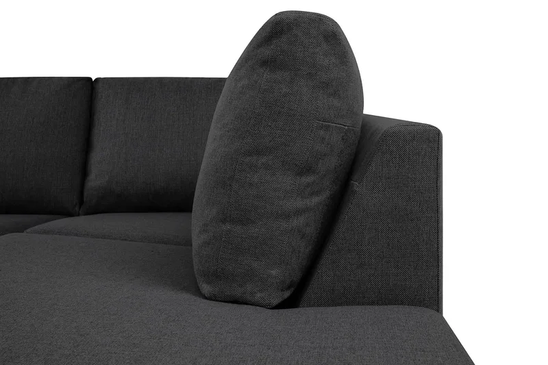 Crazy 4-sits Högervänd U-formad Large Soffa med Divan och Schäslong i Tyg - Mörkgrå - Möbler - Vardagsrum - Soffor - U-soffor