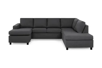 Crazy 4-sits Högervänd U-formad Large Soffa med Divan och Schäslong i Tyg