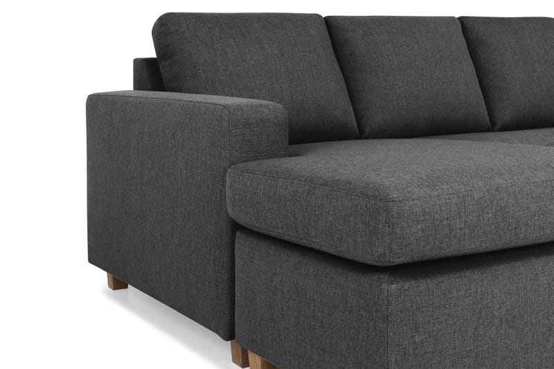 Crazy 4-sits Högervänd U-formad Large Soffa med Divan och Schäslong i Tyg - Mörkgrå - Möbler - Vardagsrum - Soffor - U-soffor