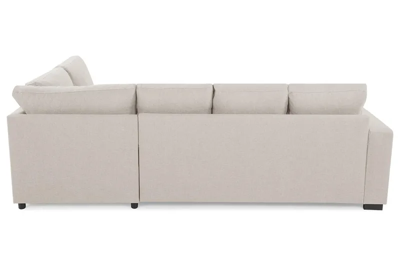 Crazy 4-sits Högervänd U-formad Small Soffa med Divan och Schäslong i Tyg - Beige - Möbler - Vardagsrum - Soffor - U-soffor