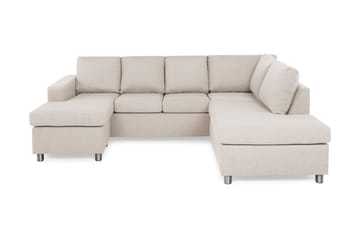 Crazy 4-sits Högervänd U-formad Small Soffa med Divan och Schäslong i Tyg